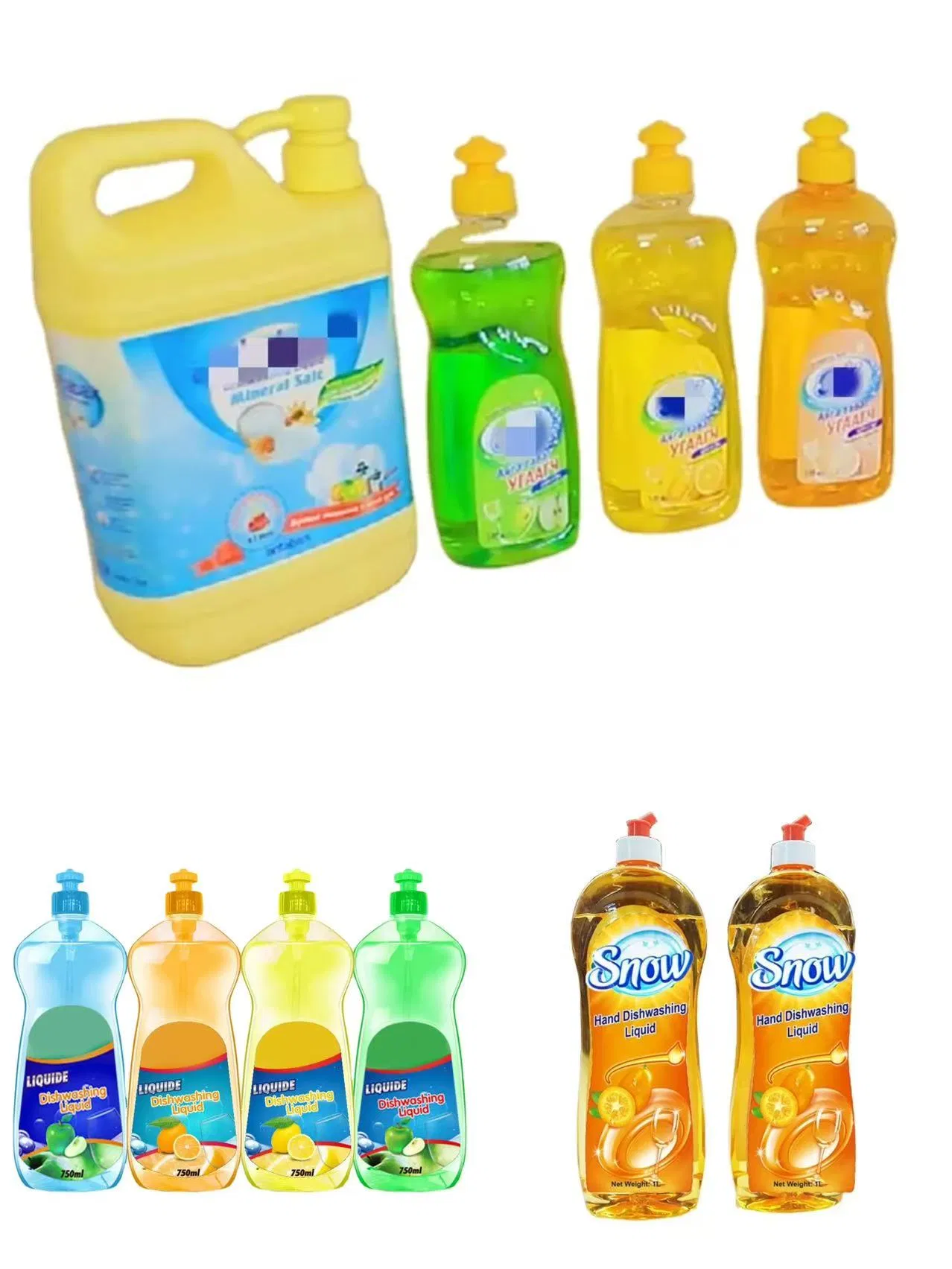 Dish Washing Liquid Detergent Orange/Apple/Lemon/Ocean Fragrance 15%-30% Active Ingredients OEM Package Low MOQ Factory Price