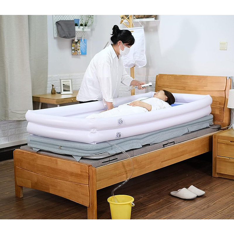 Inflatable Bathtub Air Pillow Bedside Shower Kit PVC Medical Inflatable Bathtub Shower