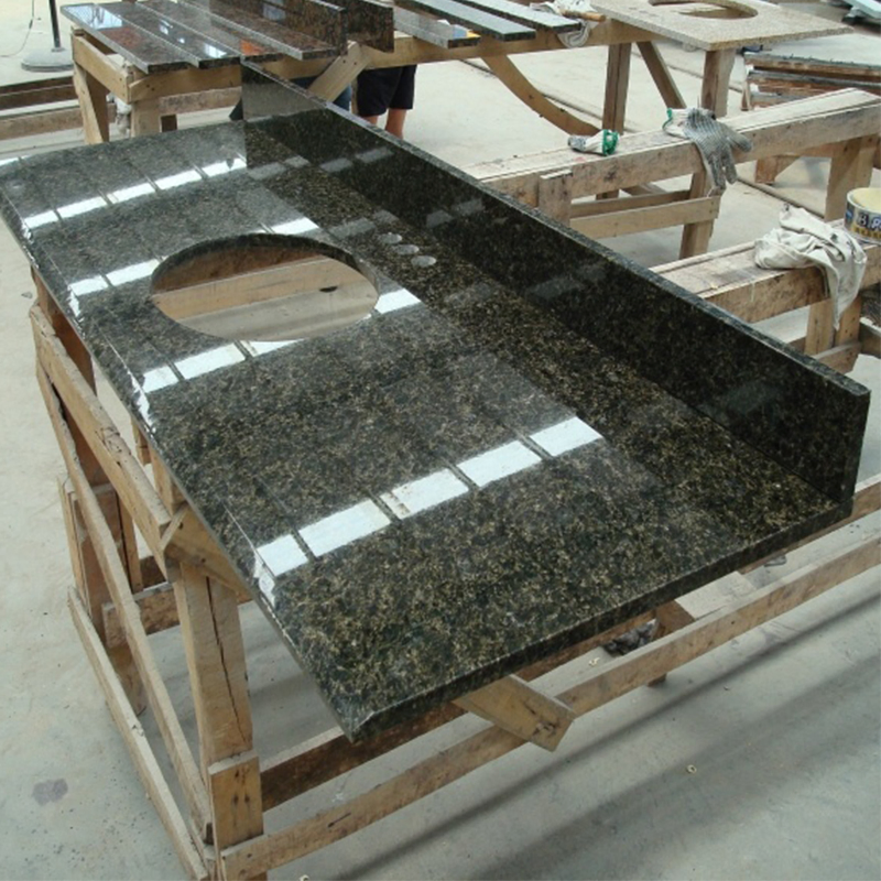 Verde Ubatuba Green Granite Slabs Kitchen Countertop