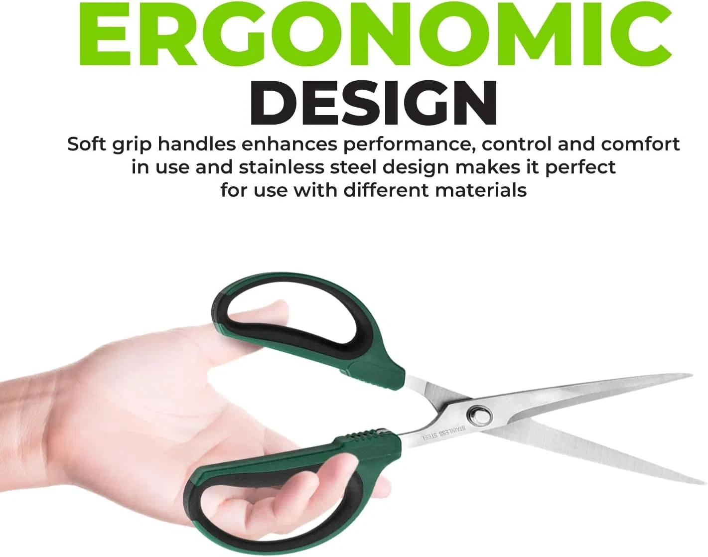 Stainless Steel Garden Bonsai Pruning Shears with 60mm Straight Blade Pruning Scissors