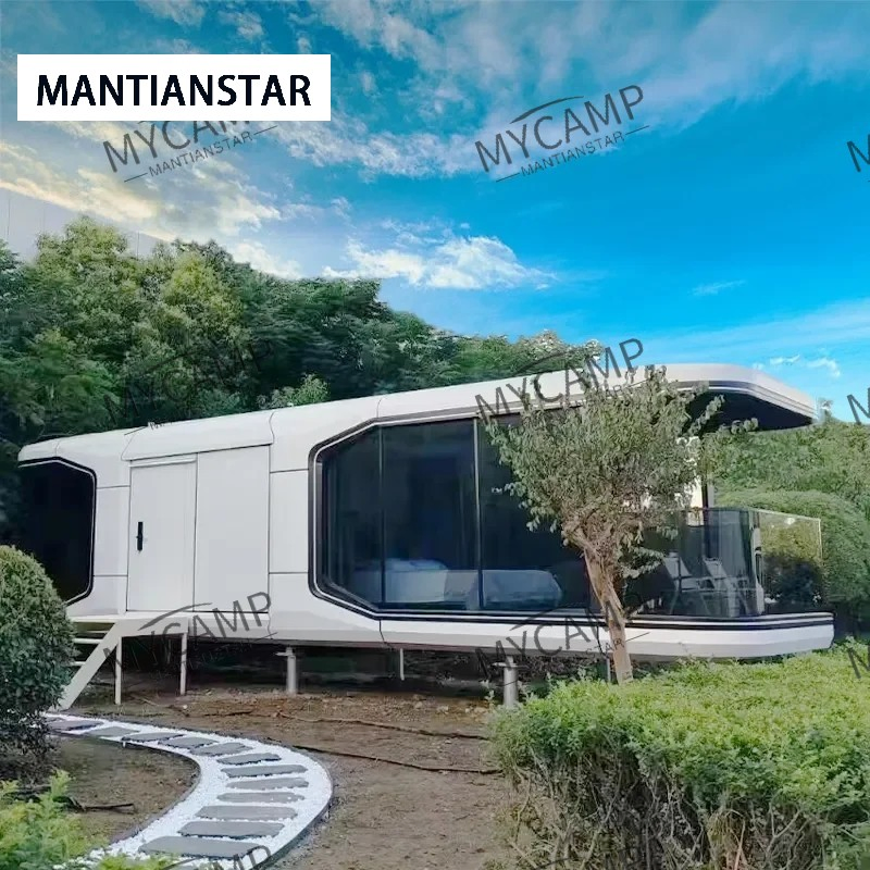 Smart System Prefabricated Trailer Vessel Container Space Capsule House for Camping