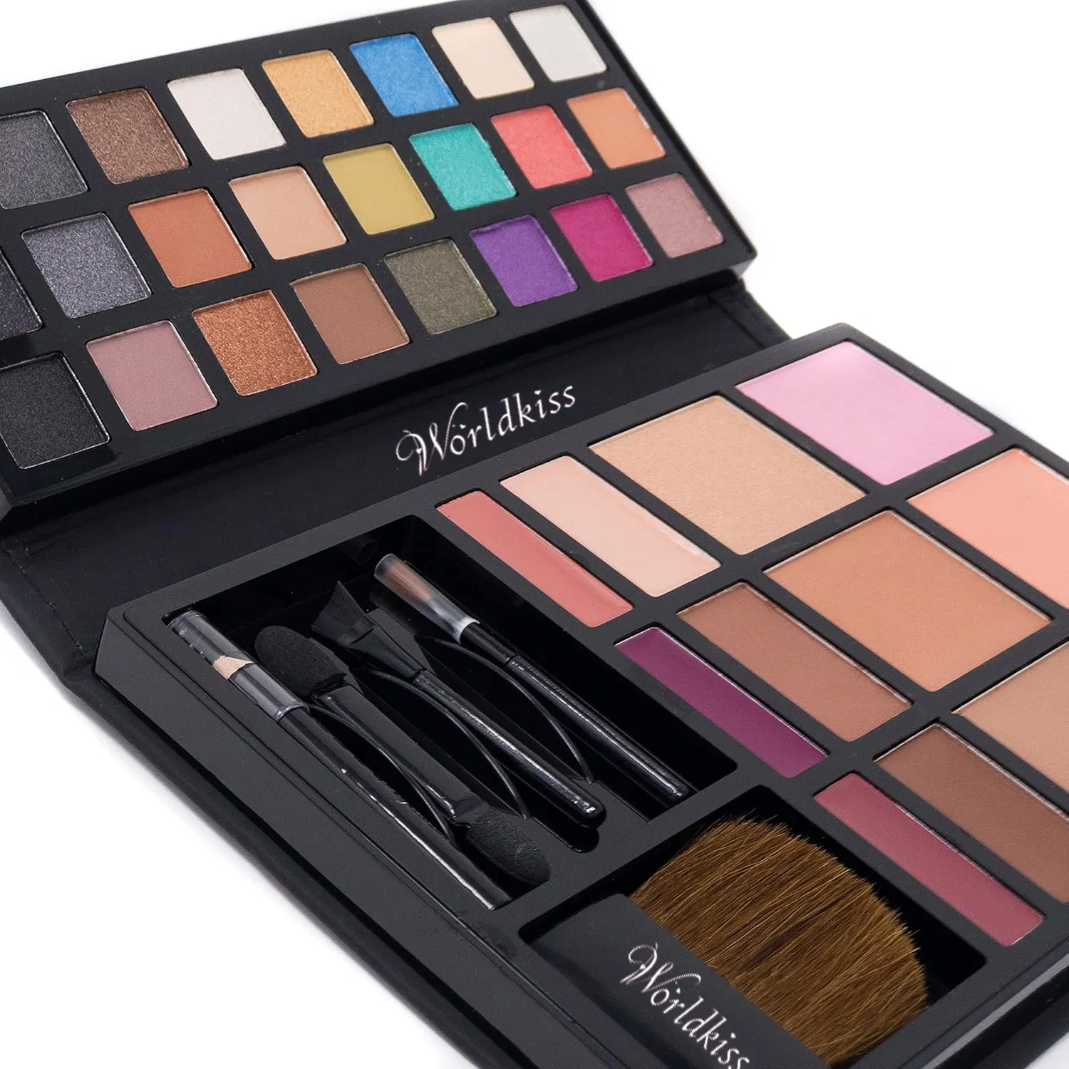 Professional Eyeshadow Lip Gloss Blush Highlighter Bronzer Eyebrow Powder Eyeliner Brushes Makeup Set