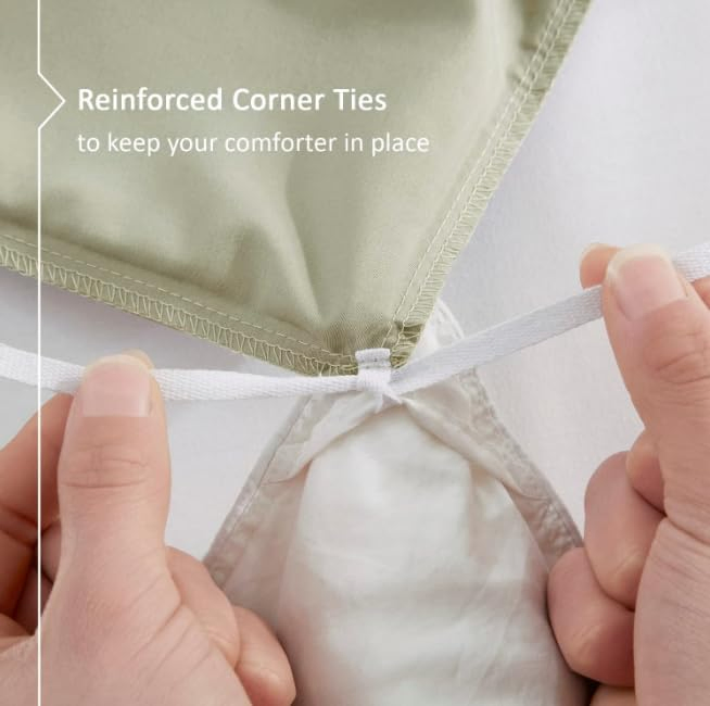 Hotel Linen White Duvet Cover Fitted Bed Sheet Set Stripe 100% Cotton Bedding Set