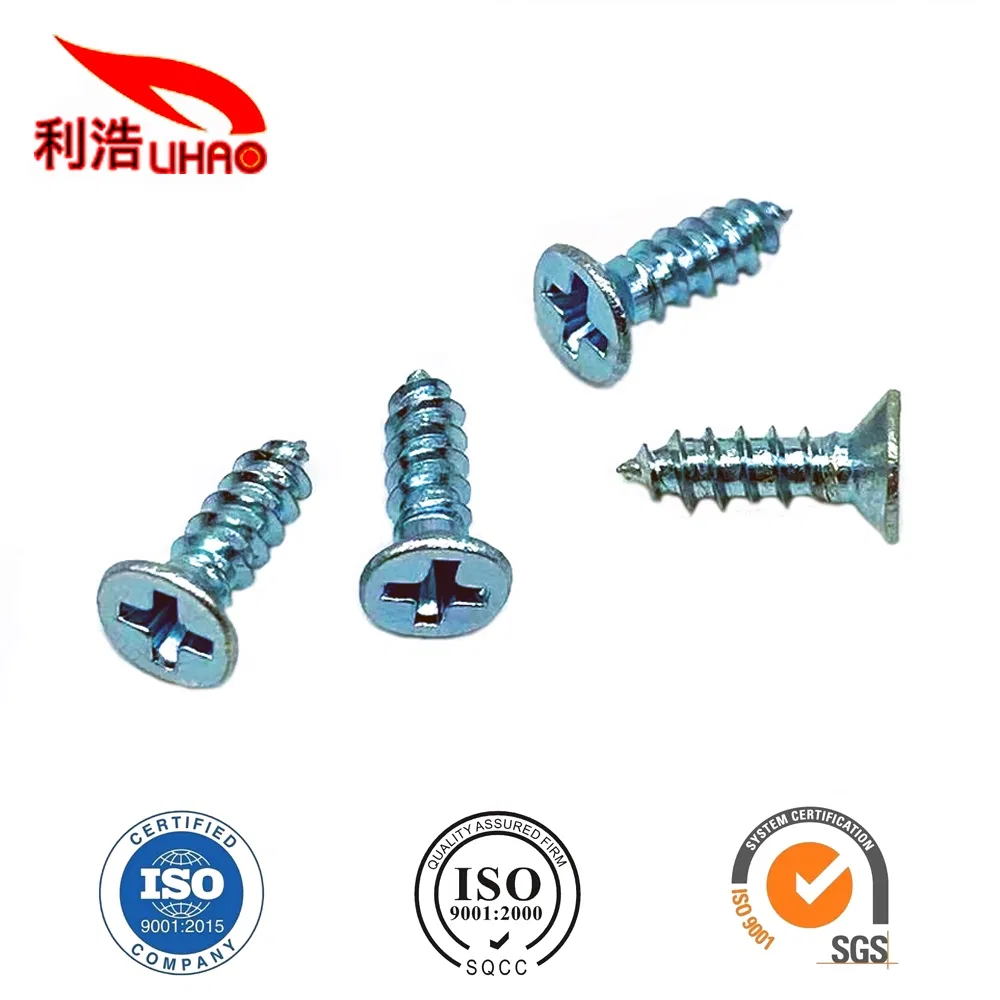Zinc Flat Phillips Sheet Metal Screw Phillips Countersunk Head Self Tapping Screws
