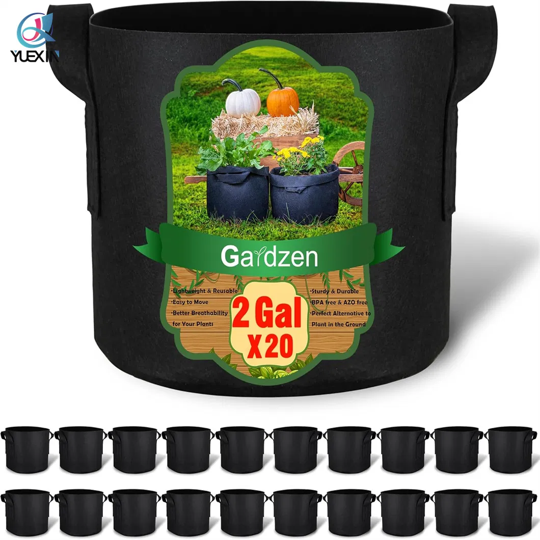 Eco-Friendly 7 Gallon Grow Bags - 20 Pack for Vibrant Plants
