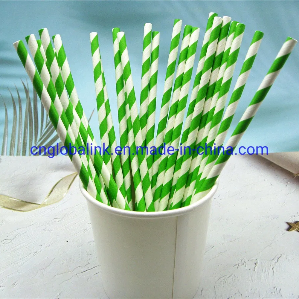 Disposable Paper Green Thread Biodegradable Straws