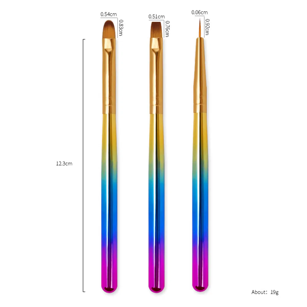 Nail Art Drawing Pen Gradient Gel Painting Brush Kit Classical Design Nail Art Brush 100% Kolinsky Acrylic Brush Nail Brush Kit