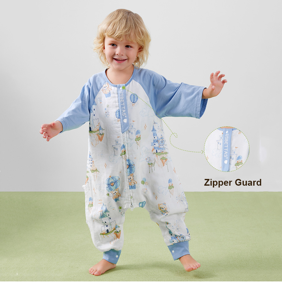 Global Baby Sleep Sack Manufacturer Soft Bamboo Cotton Adjustable Footed Sleeping Bag for 12 18 Months