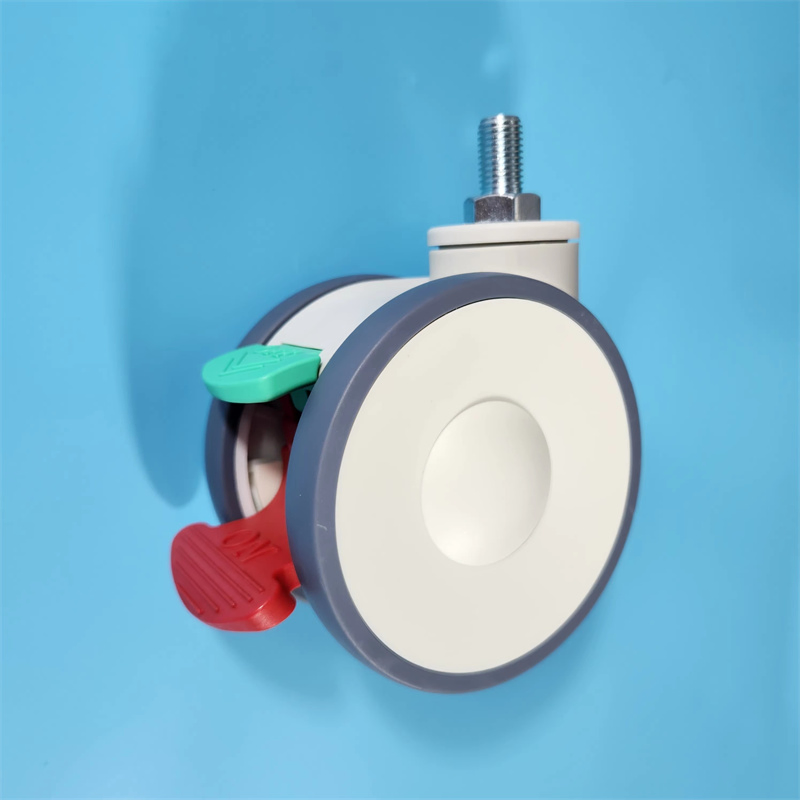Medical Caster with Swivel & Brake for Hospital Trolleys and Furniture