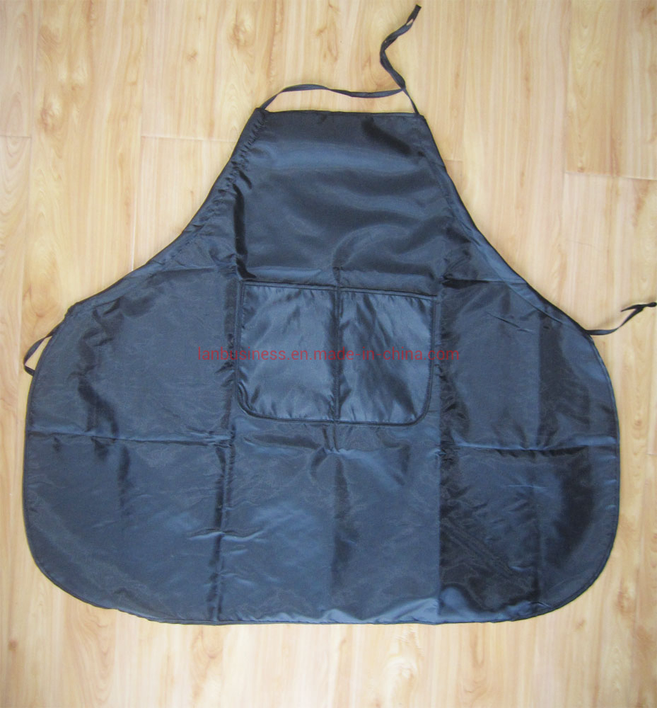 Черная накидка для парикмахера с логотипом