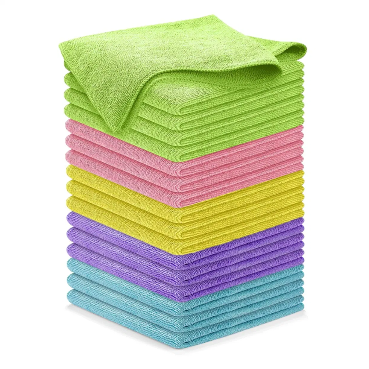 Warp-Knitted Microfiber Kitchen Towel, Dish Towel, Antibacterial, Lint-Free, Streak-Free for Stainless Steel, Houseware, Dish Cleaning, and Wiping