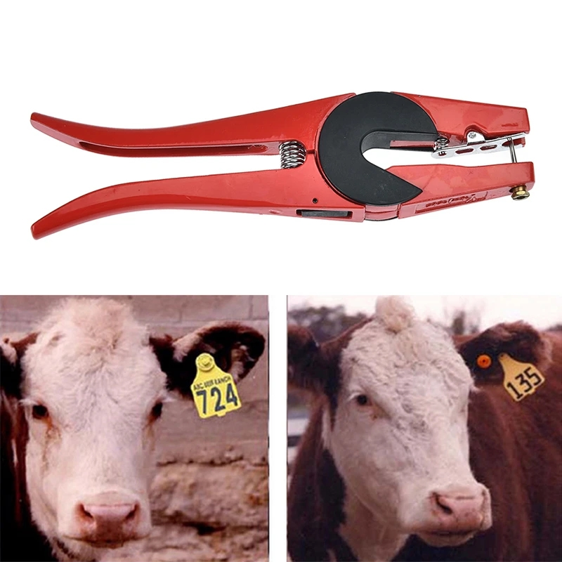 Practical Cattle Livestock Metal Goat Ear Tag Animal Tool Plier Forcep Applicator