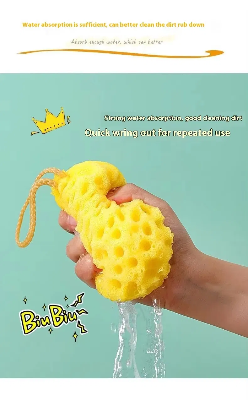 Cheese Bath Ball Soft Foaming Body Cleanser Honeycomb Sponge Facial Cleansing Artifact