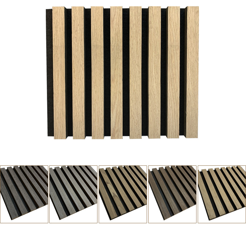 High Quality Soundproof Wall Panels MDF Akupanel Wood Slatted Wall Acoustic Felt Panels for Interior Decoration Wall and Ceiling