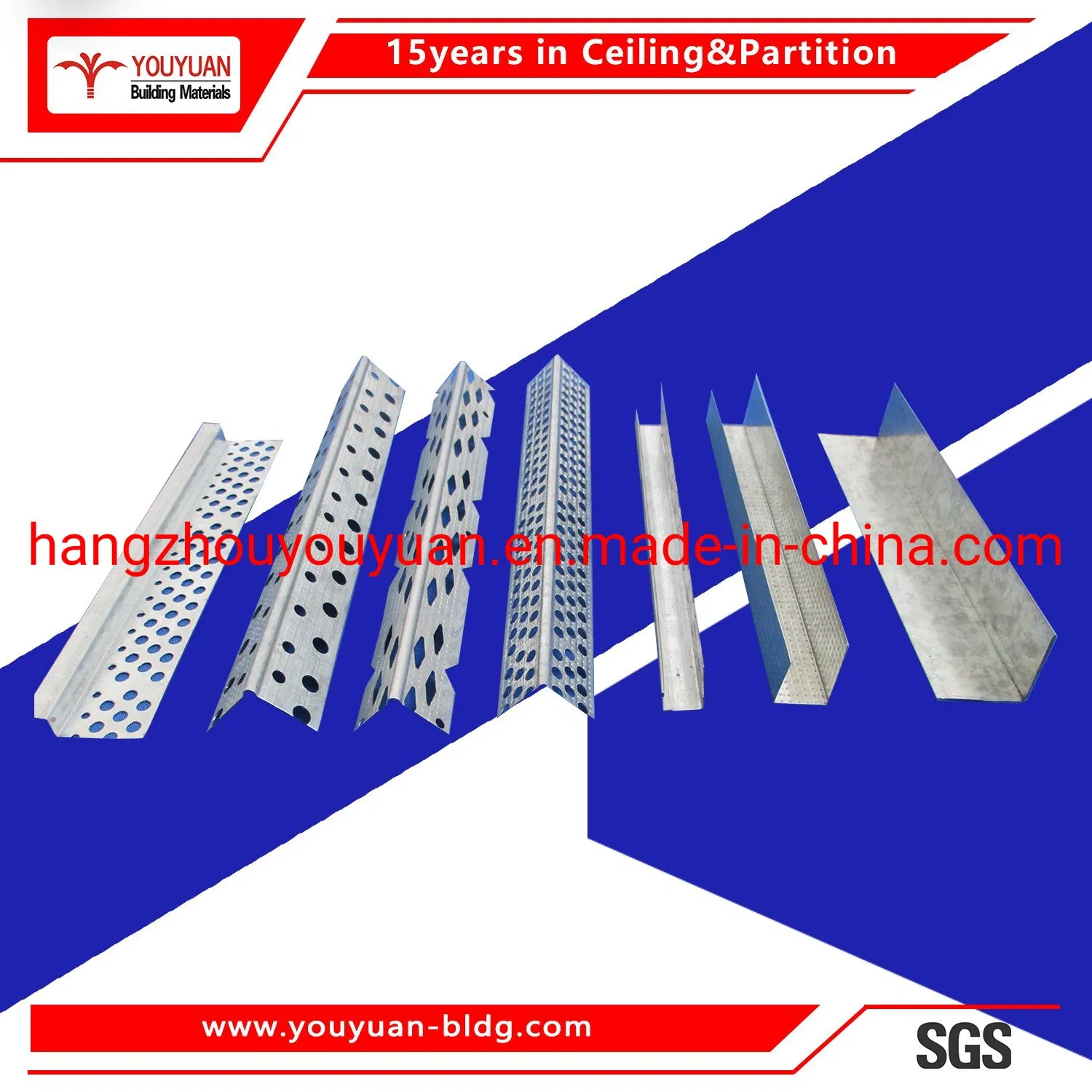 Galvanized Steel C U Z L Section Ceiling Drywall Metal Bar Wall Angle