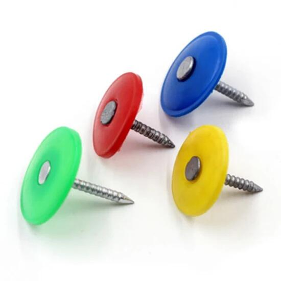 High Carbon Steel Plastic Cap Nails / Felt Roofing Nails with Plastic Cap Nail