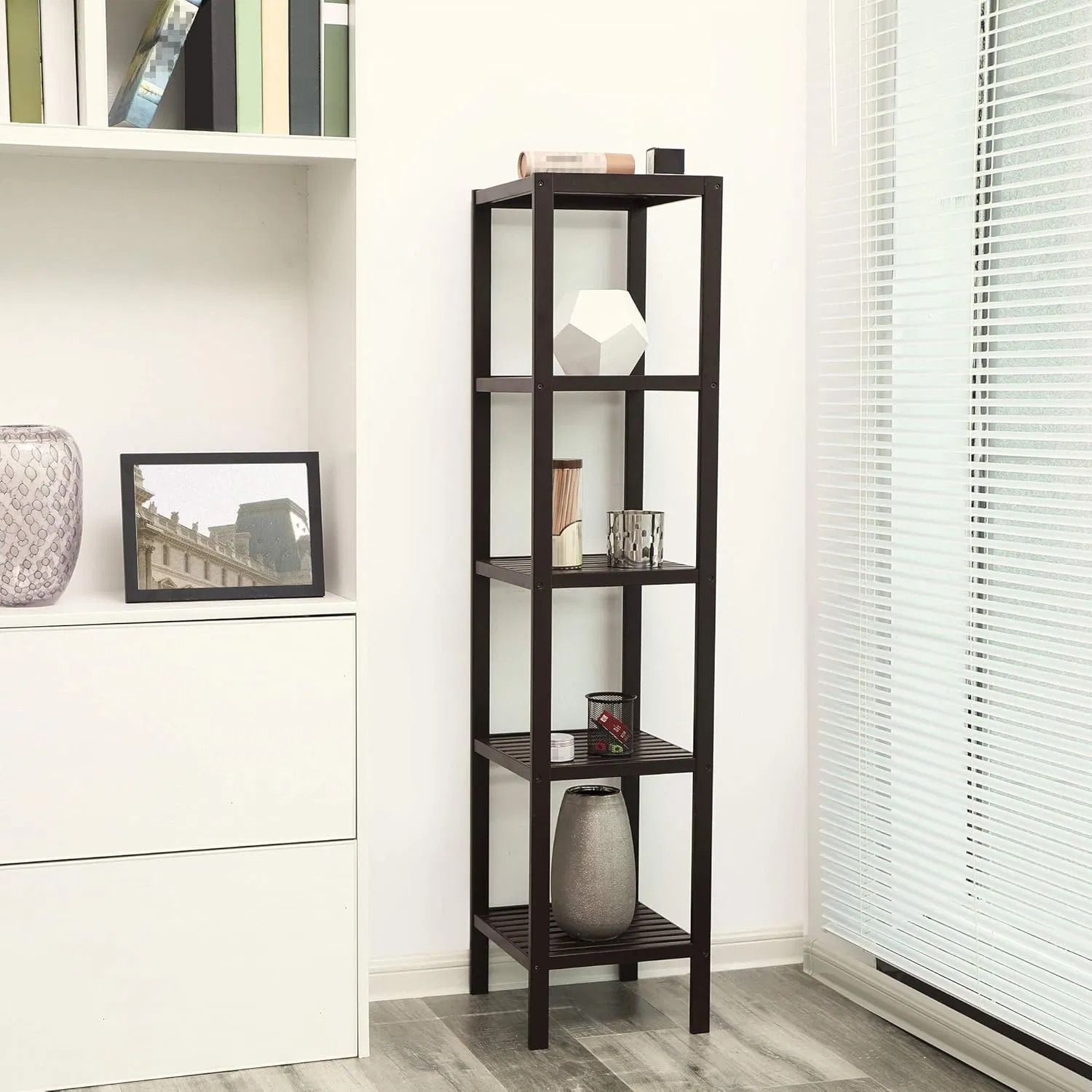 Bamboo Modern Creative Living Room Balcony Potted Plant Bathroom Corner Bamboo Shelf