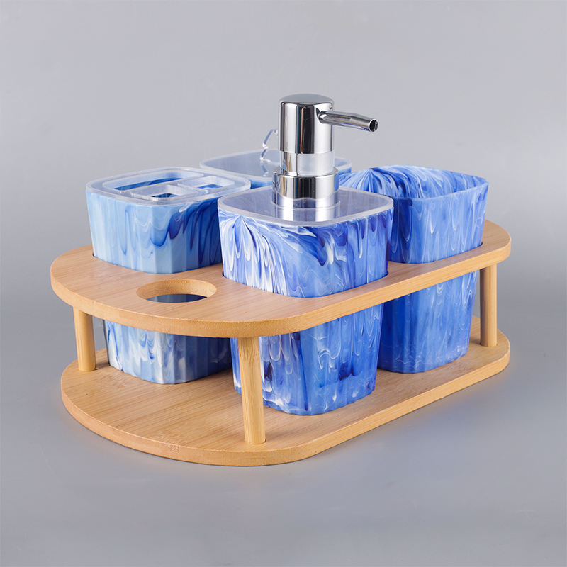 Home Decorative Luxury Design Best Wood Bathroom Accessories Set for Hotel