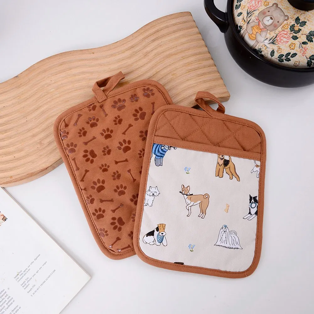 Custom Short Oven Heat Resistant Kitchen Printing Silicone Pot Holder