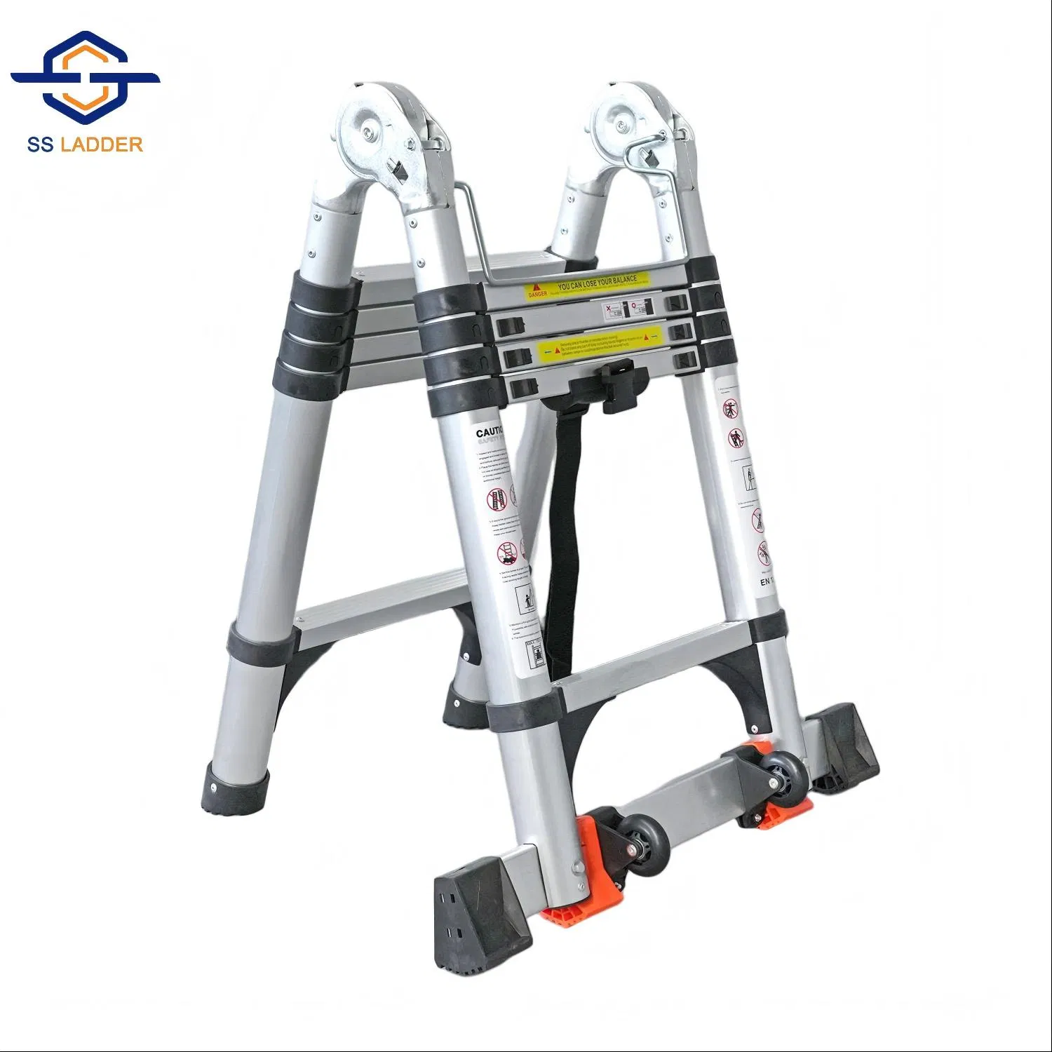 Made in China Robust & Stable Commercial Grade Aluminum Extendable a-Frame Ladder with Cheap Price