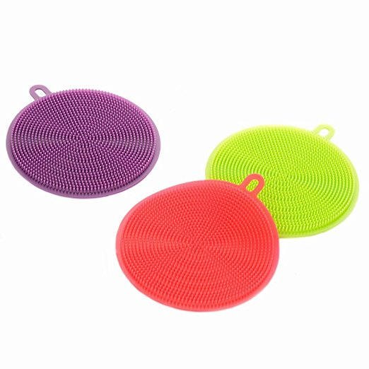 Customized Food-Grade Silicone Sponge Scrubber Dish Washing Brush for Kitchenware
