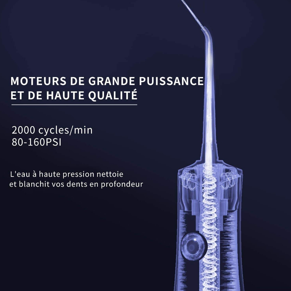 Sg-8001 Cordless USB Charging Big Tank Detachable Portable Water Flosser