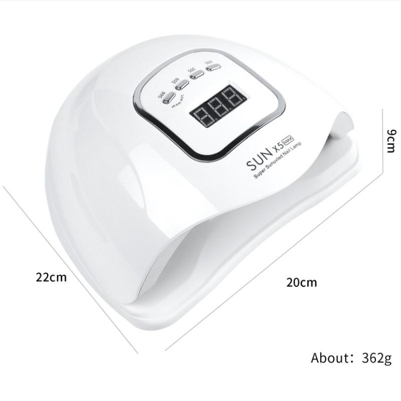 220W UV LED Nail Lamp Nail Dryer for Nails Gel Polish with 57 Lamp Beads Nail Lamp