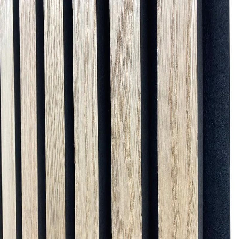 3 Side Covered Wood Veneer Wall Wooden Slat Acoustic Panel