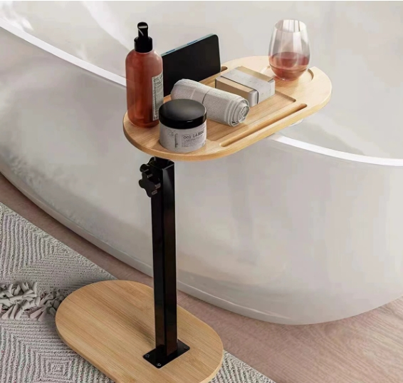 Solid Wood Storage Rack for Sofa Side, Suitable for Mobile Phones and Tablets.