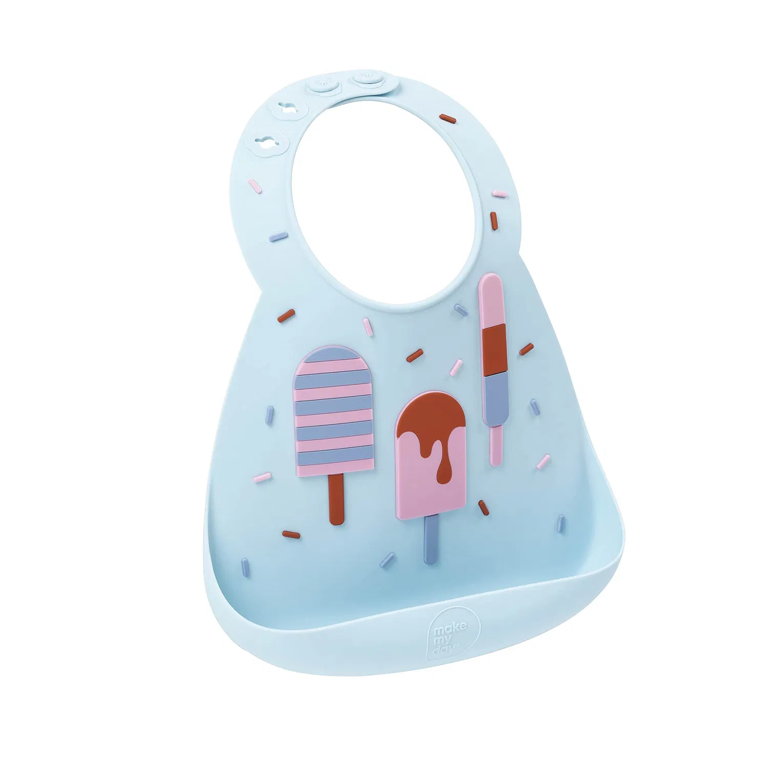 Factory Custom Lovely Printing Bib Silicone Baby Feeding