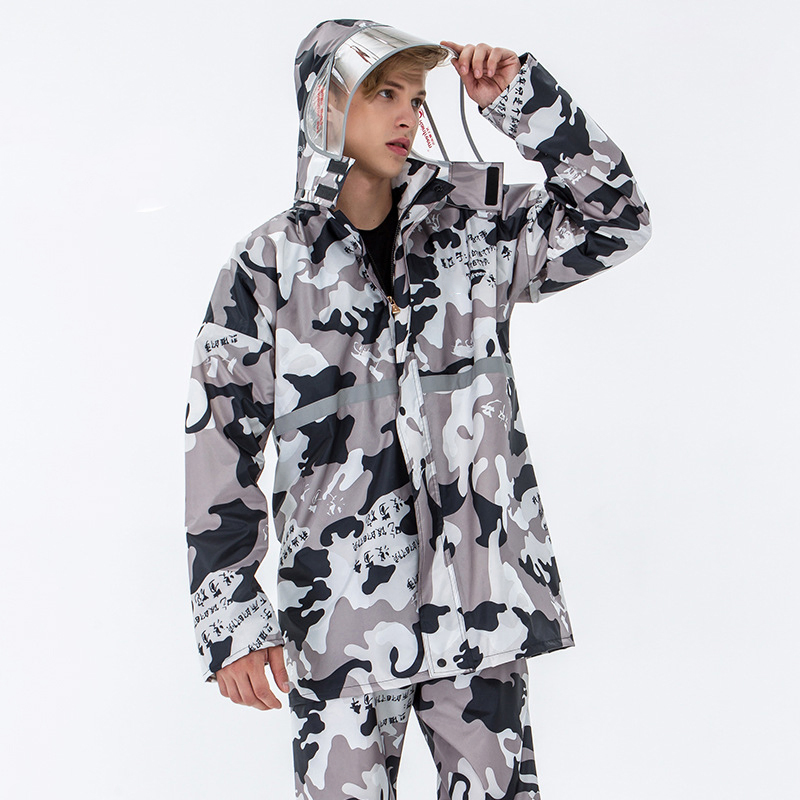 ODM PVC Polyester Outdoor Waterproof Jacket Rain Suit Workwear Raincoat