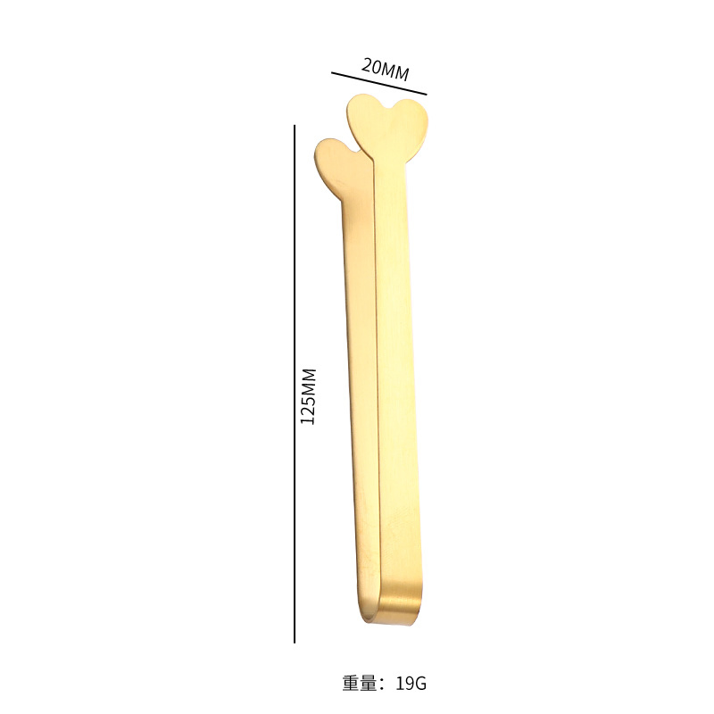 Custom Logo Mini Small Kitchen Accessories 304 Stainless Steel Sugar Ice Cube Clip and Ice Tong