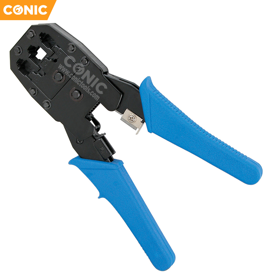 Multi-Functional Spring Crimping Pliers with Cutter for 4p/6p/8p Terminals