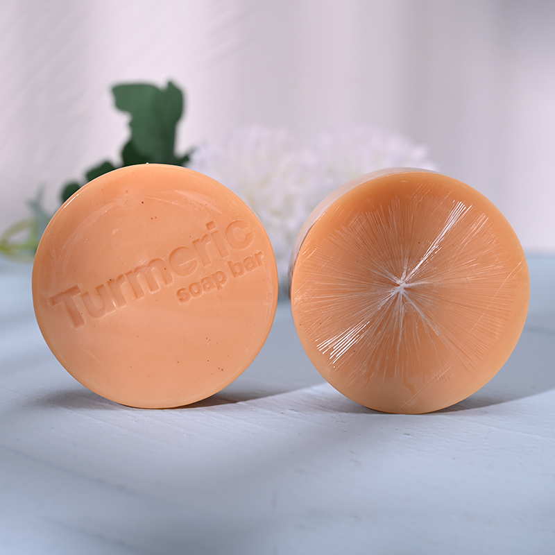 Customize Logo Natural Organic Turmeric Handmade Soap Anti Acne Whitening Herbal Turmeric Soap