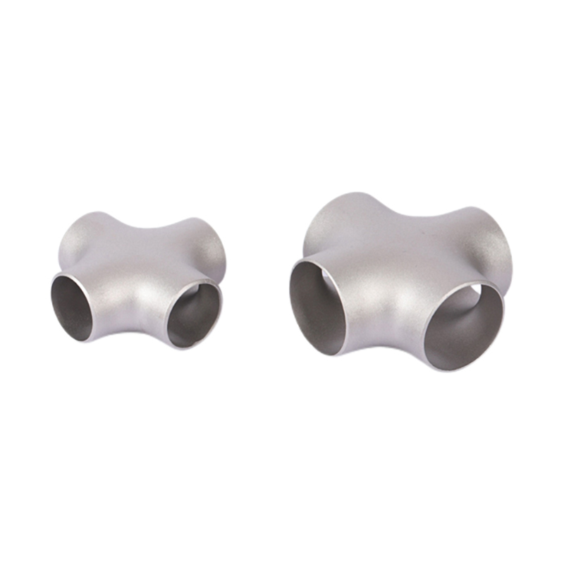 DN 80 3mm Pipe Fitting Pressure Corrosion Resistant Titanium 4 Way Cross