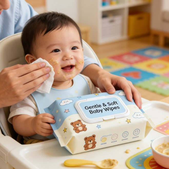 Wholesale Disposable Baby Wet Wipes for Hands Face and Body Cleaning