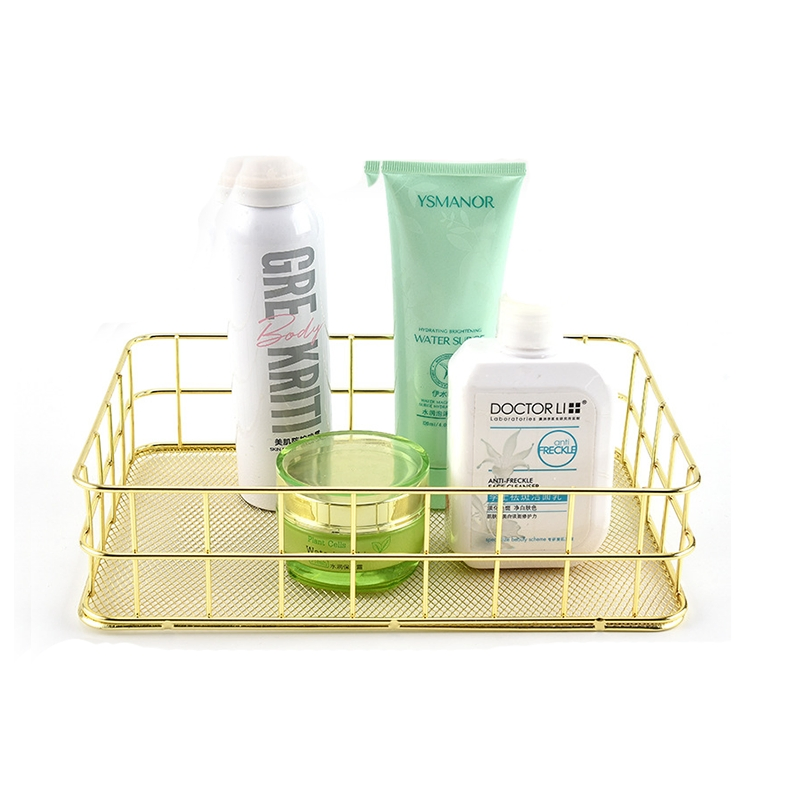 Wholesale Sales of Metal Cosmetics, Gold Containers, Storage Baskets