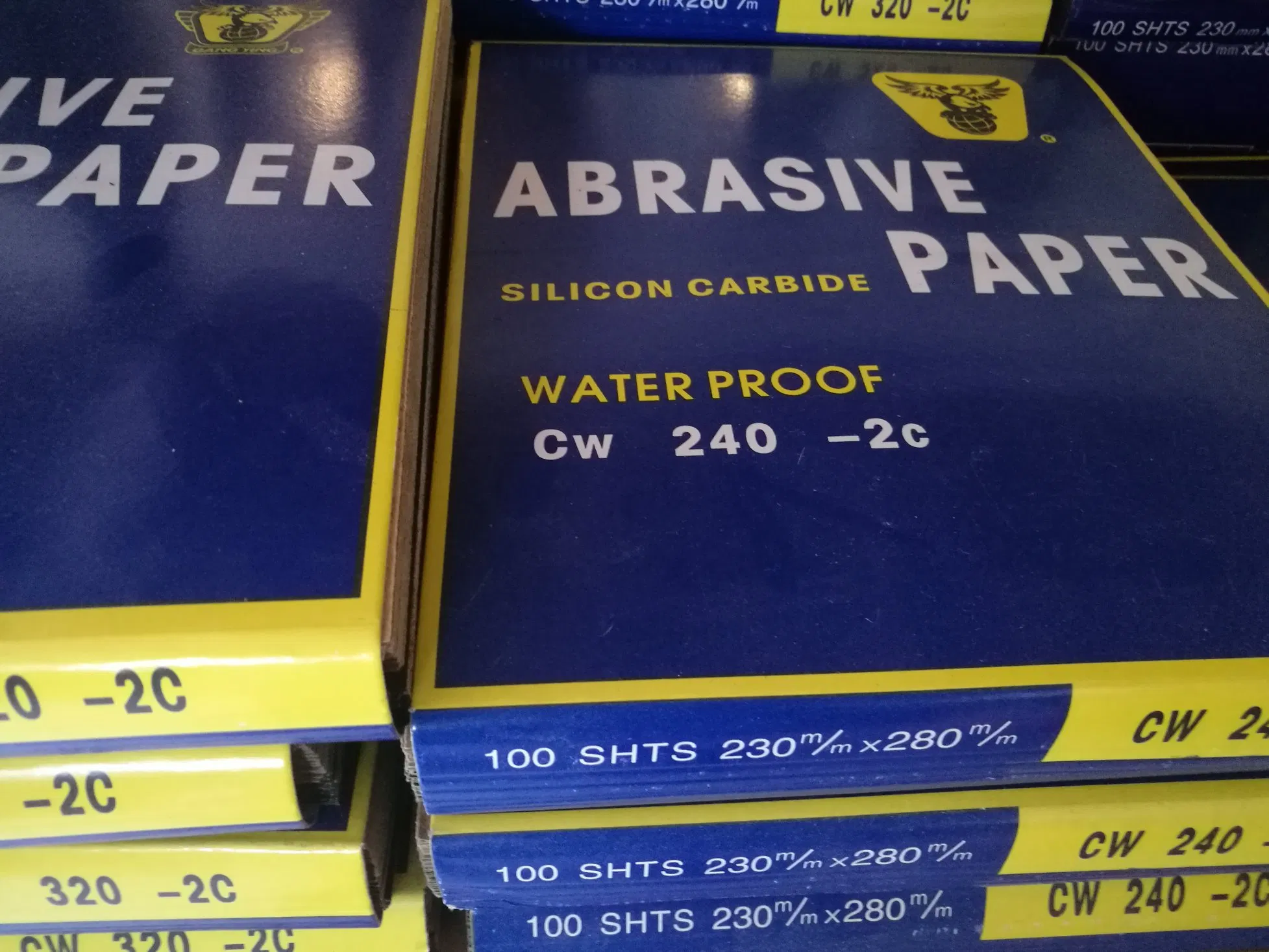 Водостойкая наждачная бумага 230x280 мм, карбид кремния