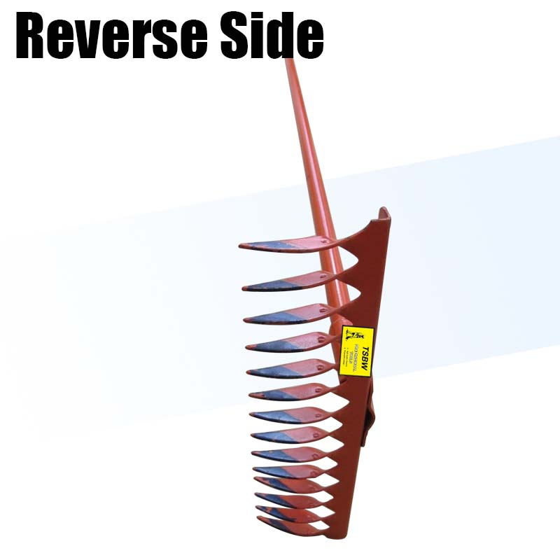 Garden Farming Digging 14 Teeth Carbon Steel Twist Tooth Rake