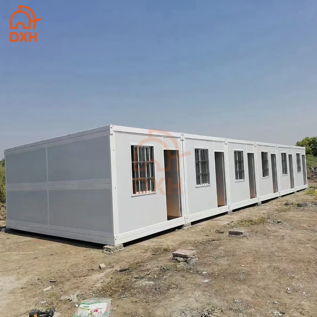 Dxh Factory Price Custom Manufacture Storage Toos Room Foldable Warehouse Prefab Home Portable Prefabricated Building Folding 20FT Fold out X Container House