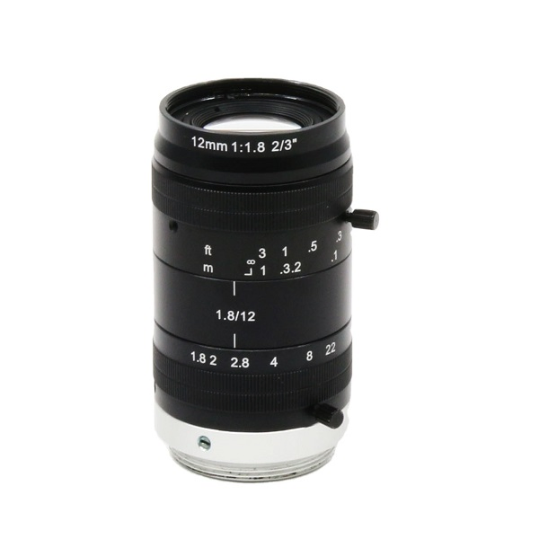 10MP 12mm 2/3" F1.8-22 C Mount Industrial Camera Machine Vision Lens