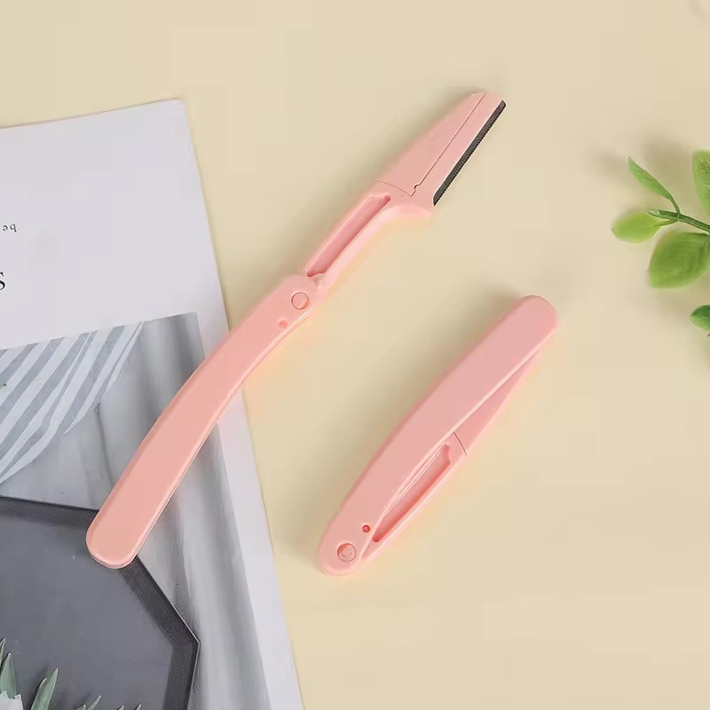 Safe Portable Stainless Steel Home Grooming Eyebrow Razor Travel Folding Eyebrow Trimmer