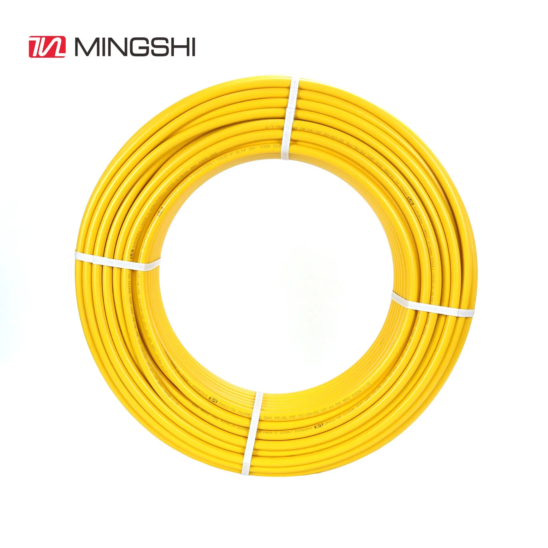 Mingshi Yellow Gas Composite Pipe Pex AL Pex Pipe 1216-2632 Plastic Mutilayer Pipe Insulation Pex Pipe