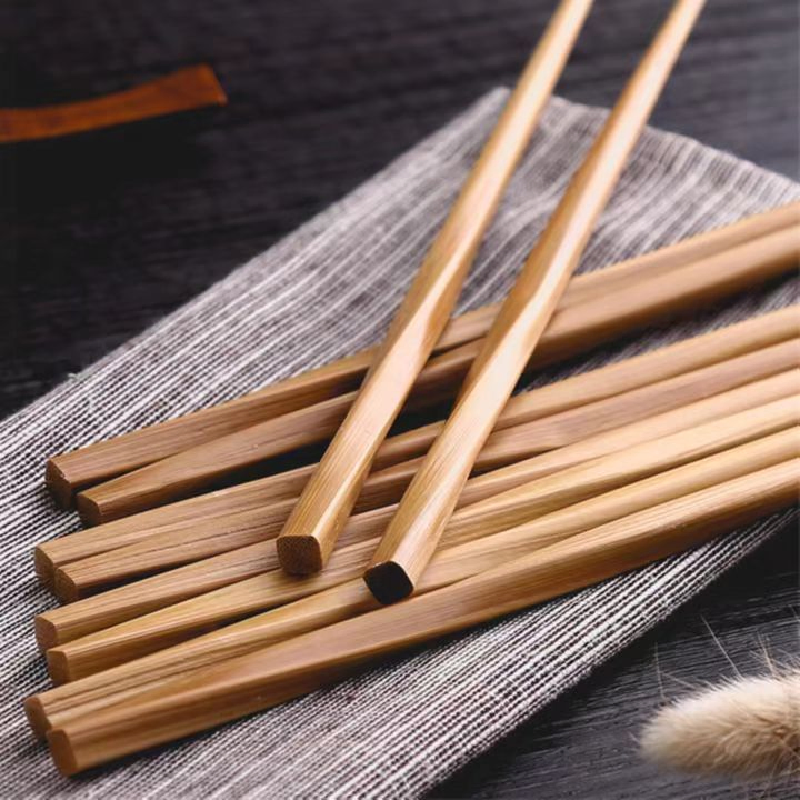 24cm Eco-Friendly Reusable Gift Custom Logo Print Twist Shape Bamboo Chopsticks for Cooking and Eating