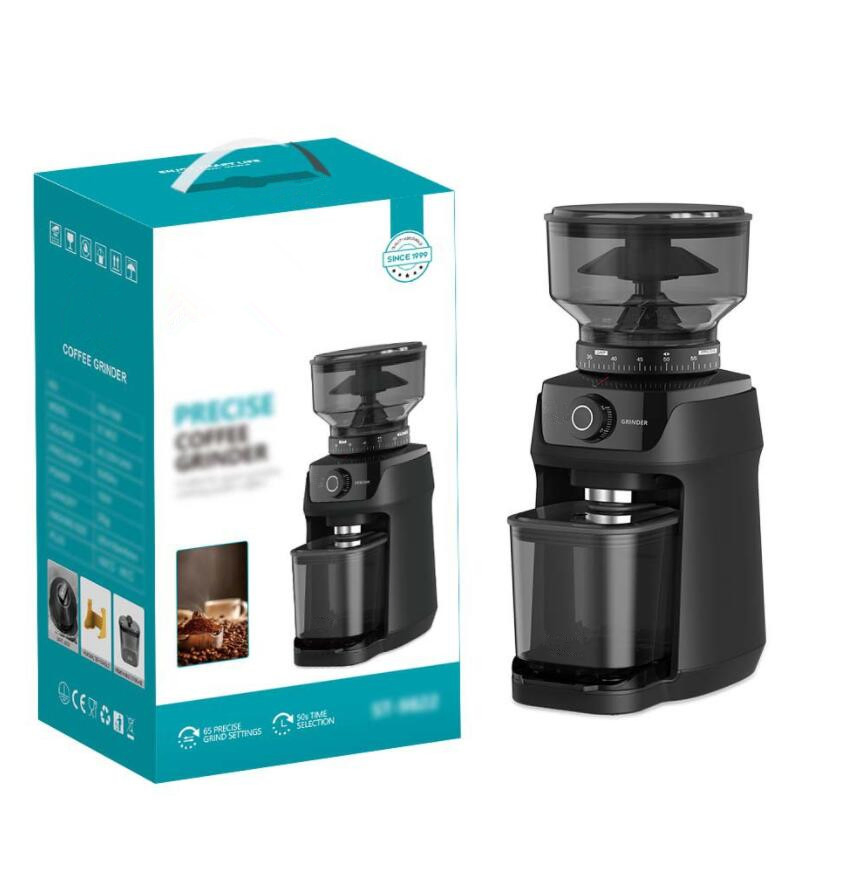 Household 65-Speed Adjustable Coarseness and Fineness Timed Electric Coffee Grinder