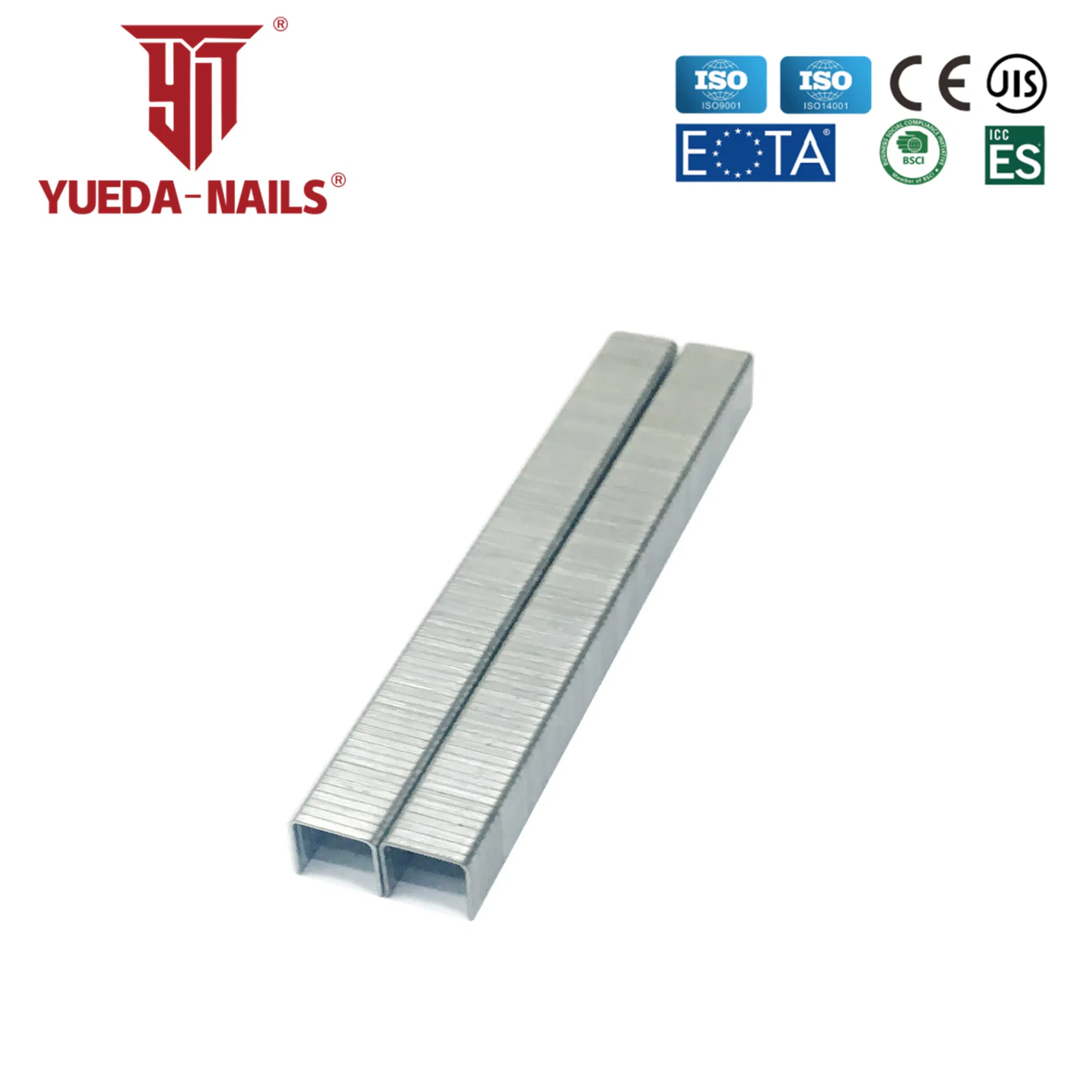 20 Ga A11 Series Wooden Industrial/Construction Furniture Glue/Coating Collated Galvanized Carbon/Stainless Steel Fine Wire Staple for Stapler Shanghai Yueda