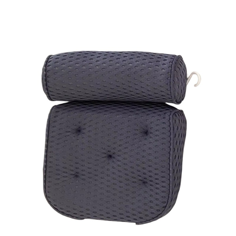 2024 Spot Six Suction Cups SPA Polyester Bath Cushion Non-Slip Bath Pillow