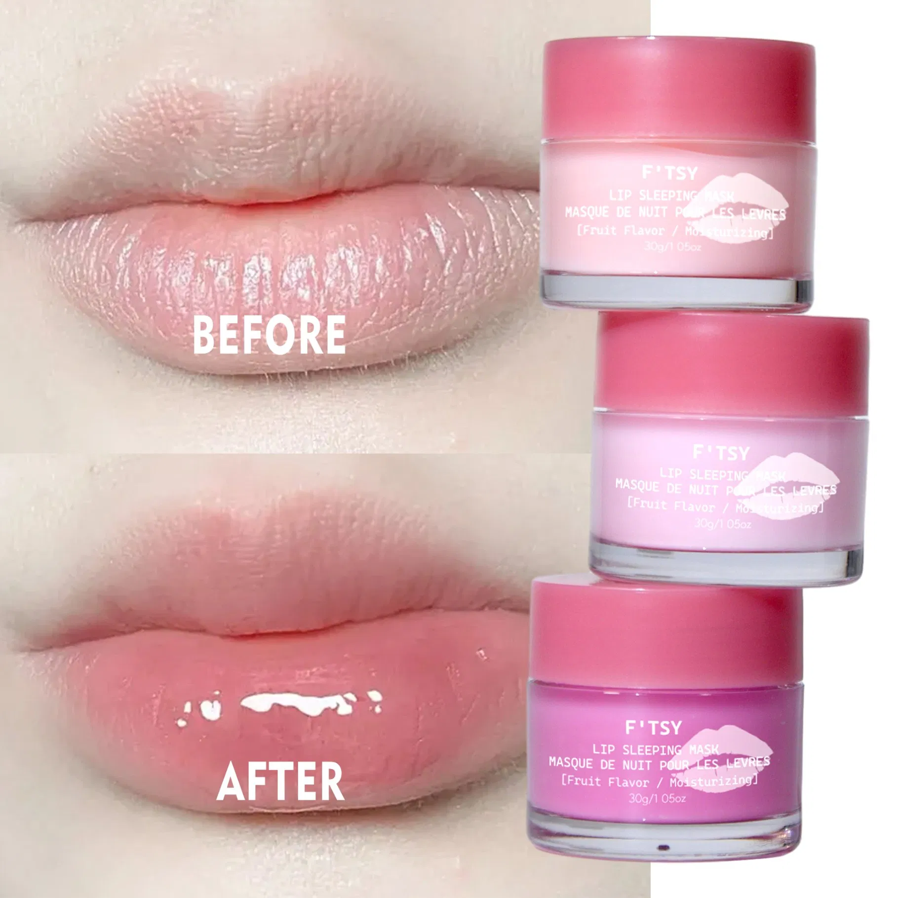 Custom Your Logo Moisturize Nourish Fruit Flavor Lip Gloss Mask for Lip Skincare