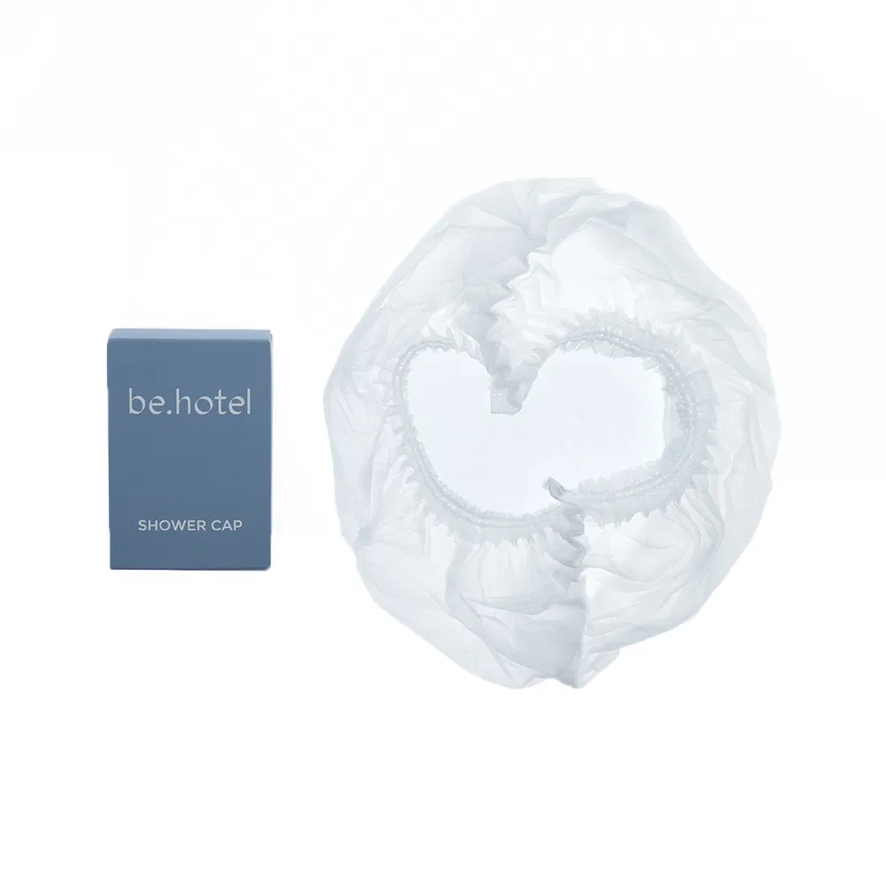 Disposable Biodegradable Corn Starch Shower Cap with Hotel Amenities for Guest Room