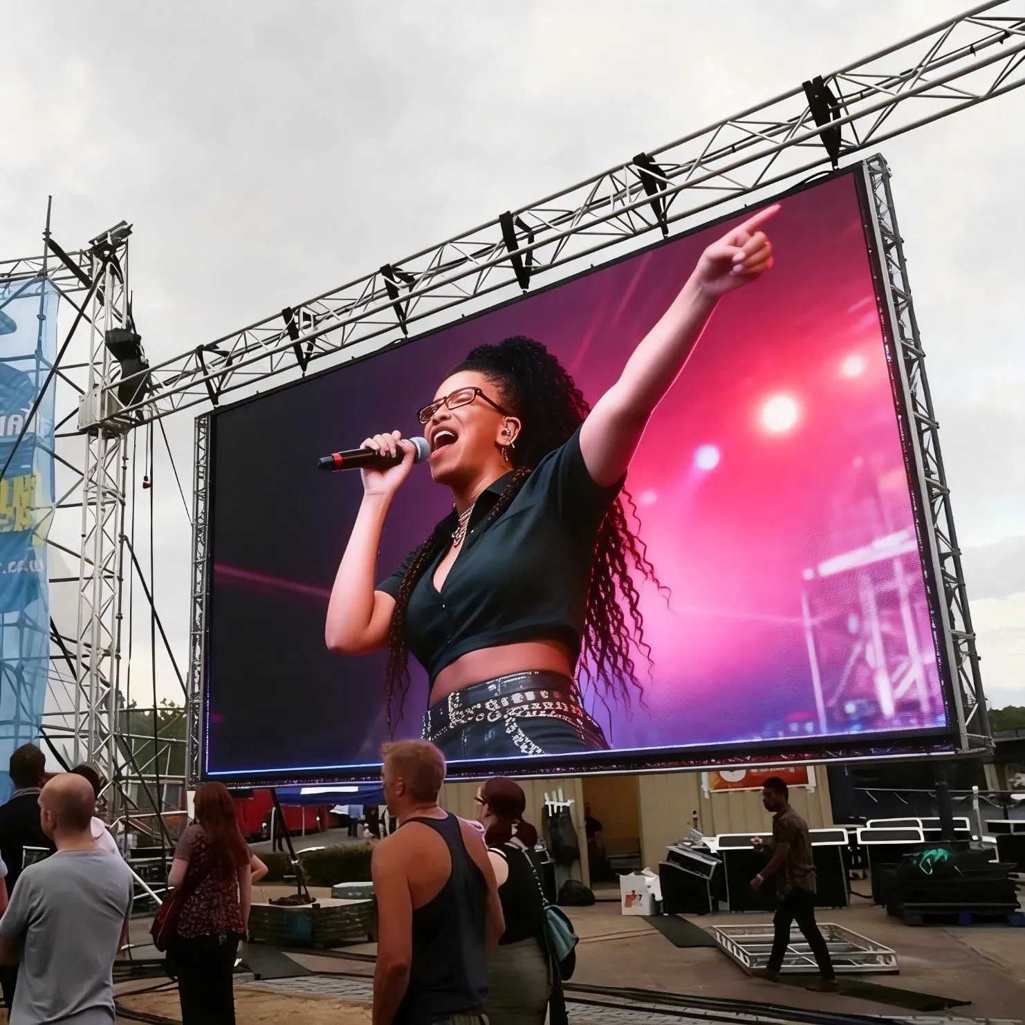 Indoor Digital Signage Display LED Wall Full Color P1.56 500*500mm Advertising Rental LED Display